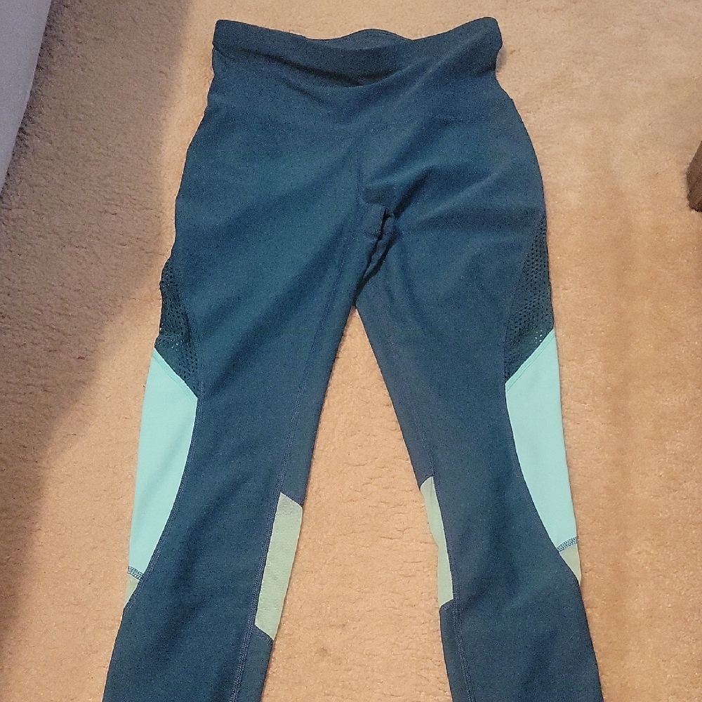 Xersion Navy and Aqua Kids Leggings
